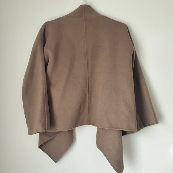 Cozy Fall Cape Jacket Wool Blend 3 in 1 Styles Neutral Beige cottagecore - Picture 12 of 14